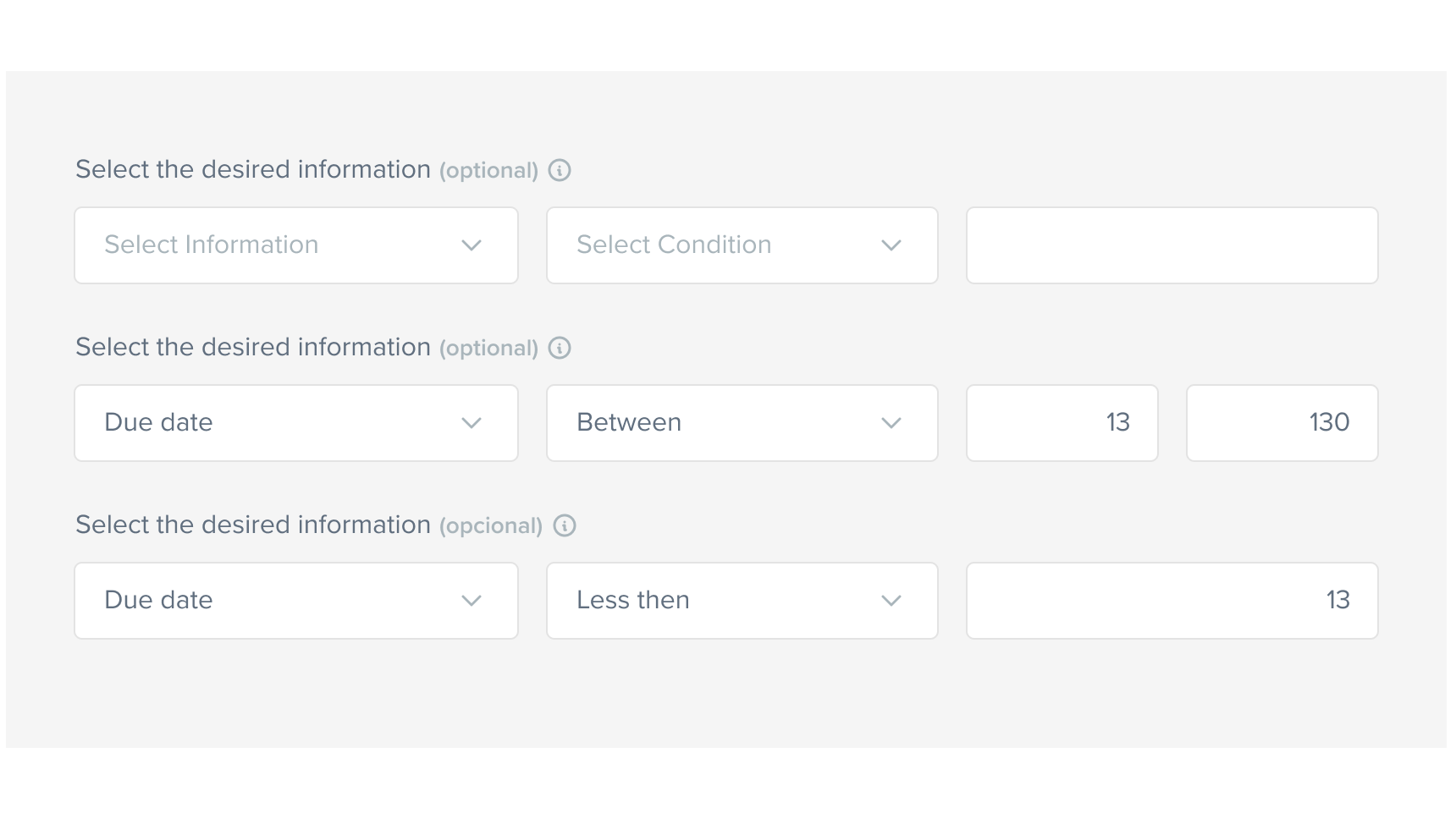 Simplified filters